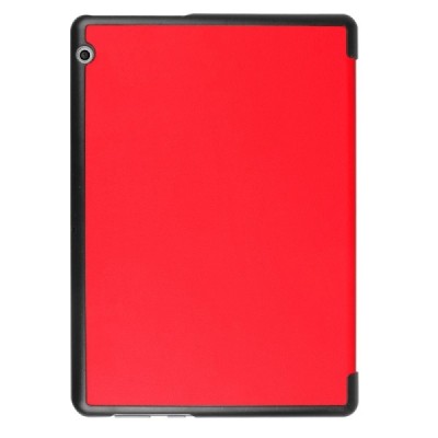 Huawei MediaPad T3 10 atverčiamas raudonas odinis dėklas - knygutė / Priedai.lt