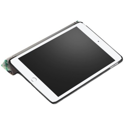 Apple iPad 9.7" 2017 (iPad 9.7" 2018) atverčiamas spalvotas, baltas odinis dėklas - knygutė / Priedai.lt