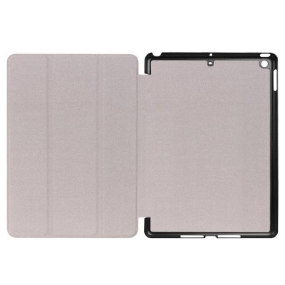 Apple iPad 9.7" 2017 (iPad 9.7" 2018) atverčiamas spalvotas, baltas odinis dėklas - knygutė / Priedai.lt