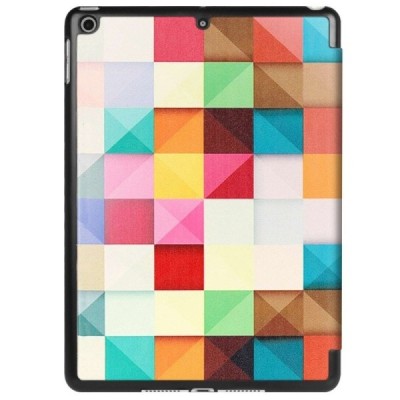 Apple iPad 9.7" 2017 (iPad 9.7" 2018) atverčiamas „Cubes“ spalvotas dėklas - knygutė / Priedai.lt
