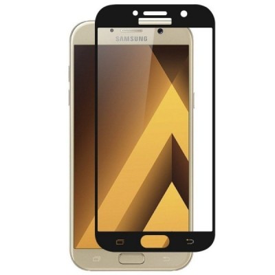 Samsung Galaxy A7 2017 (A720F, A720F Dual) „Calans“ 9H Tempered Glass sustiprintos apsaugos juodas pilnai dengiantis apsauginis