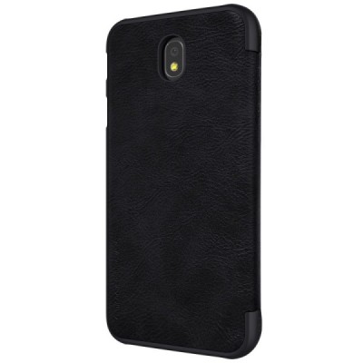Prabangus „Nillkin“ Qin serijos juodas odinis atverčiamas Samsung Galaxy J5 2017 (J530) dėklas / Priedai.lt