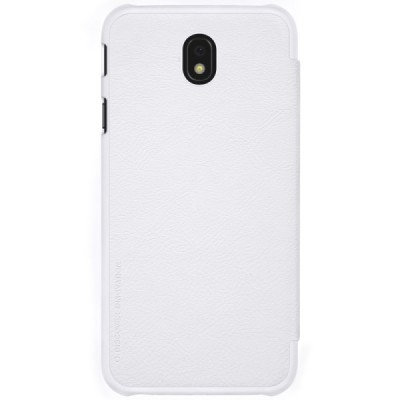 Prabangus „Nillkin“ Qin serijos baltas odinis atverčiamas Samsung Galaxy J5 2017 (J530) dėklas / Priedai.lt