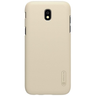Samsung Galaxy J5 2017 (J530) Nillkin Frosted Shield auksinis plastikinis dėklas + apsauginė ekrano plėvelė / Priedai.lt