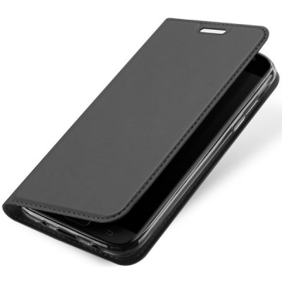 „Dux Ducis“ Skin serijos Samsung Galaxy J5 2017 (J530) juodas odinis atverčiamas dėklas / Priedai.lt