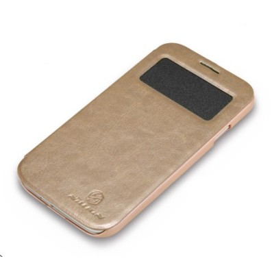 „Nillkin“ Easy rudas odinis atverčiamas Samsung Galaxy S4 i9505, i9500 dėklas (knygutė) / Priedai.lt