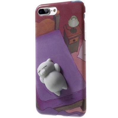 Apple iPhone 7 Plus (iPhone 8 Plus) „Squezy“ Cat kieto silikono TPU violetinis dėklas - nugarėlė / Priedai.lt