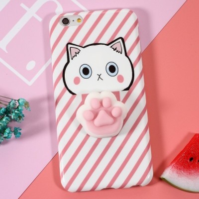 Apple iPhone 7 (iPhone 8) „Squezy“ Pėdutė kieto silikono TPU rožinis dėklas - nugarėlė / Priedai.lt