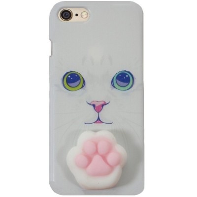 Apple iPhone 6 (6s) „Squezy“ Pėdutė kieto silikono TPU baltas dėklas - nugarėlė / Priedai.lt