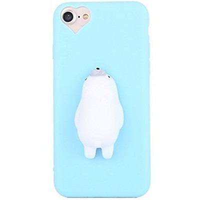 Apple iPhone 7 (iPhone 8) „Squezy“ Polar Bear kieto silikono TPU šviesiai mėlynas dėklas - nugarėlė / Priedai.lt