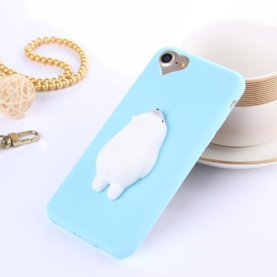 Apple iPhone 7 (iPhone 8) „Squezy“ Polar Bear kieto silikono TPU šviesiai mėlynas dėklas - nugarėlė / Priedai.lt