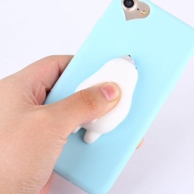 Apple iPhone 6 (6s) „Squezy“ Polar Bear kieto silikono TPU šviesiai mėlynas dėklas - nugarėlė / Priedai.lt