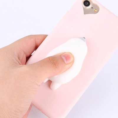Apple iPhone 6 (6s) „Squezy“ Polar Bear kieto silikono TPU rožinis dėklas - nugarėlė / Priedai.lt