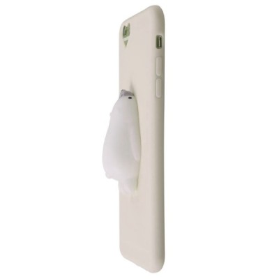 Apple iPhone 6 Plus „Squezy“ Polar Bear kieto silikono TPU baltas dėklas - nugarėlė / Priedai.lt