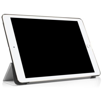Apple iPad Pro 10.5" (Air 2019) atverčiamas baltas odinis dėklas - knygutė / Priedai.lt