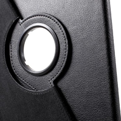 Apple iPad Pro 10.5" (Air 2019) atverčiamas, sukamas 360 laipsnių, juodas odinis dėklas - stovas / Priedai.lt
