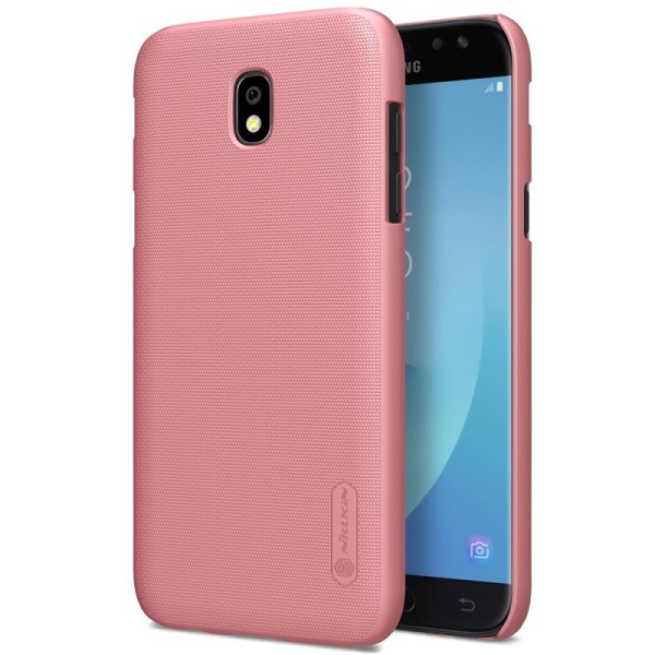 „Nillkin“ Frosted Shield dėklas - rožinis + apsauginė ekrano plėvelė (Galaxy J7 2017)