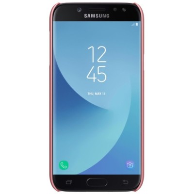 Samsung Galaxy J7 2017 (J730) Nillkin Frosted Shield rožinis plastikinis dėklas + apsauginė ekrano plėvelė / Priedai.lt