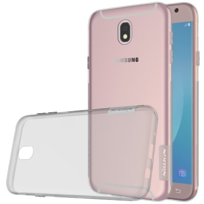 Samsung Galaxy J7 2017 (J730) Nillkin Nature plonas skaidrus (permatomas) silikoninis TPU pilkas dėklas / Priedai.lt
