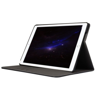 Apple iPad Pro 10.5" (Air 2019) atverčiamas juodas odinis dėklas / Priedai.lt