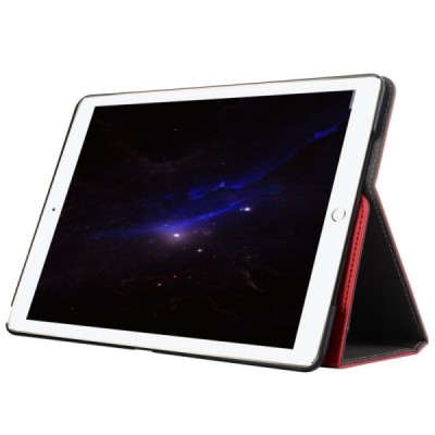 Apple iPad Pro 10.5" (Air 2019) atverčiamas raudonas odinis dėklas / Priedai.lt