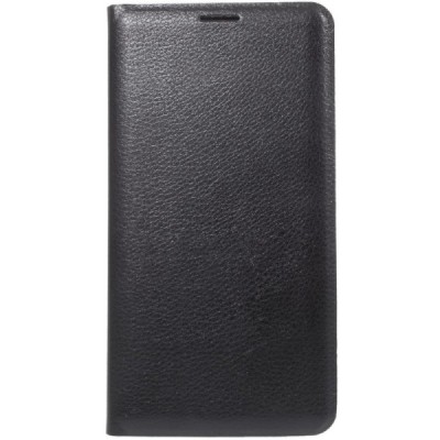 Samsung Galaxy J3 2017 (J330) juodas odinis atverčiamas Flip Wallet dėklas - piniginė / Priedai.lt