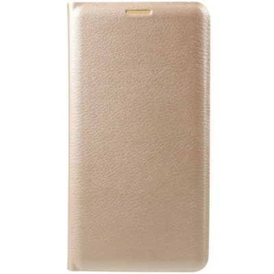 Samsung Galaxy J3 2017 (J330) auksinis odinis atverčiamas Flip Wallet dėklas - piniginė / Priedai.lt