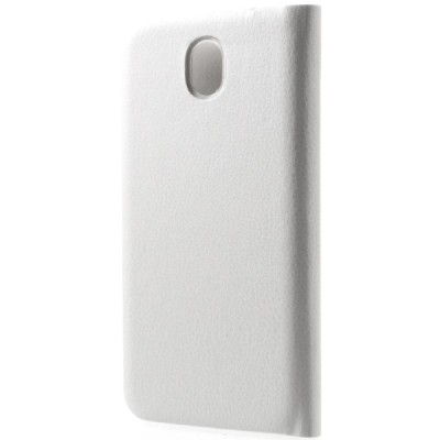 Samsung Galaxy J7 2017 (J730) baltas odinis atverčiamas Flip Wallet dėklas - piniginė / Priedai.lt