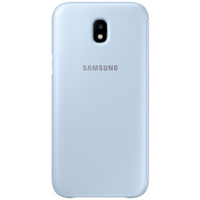 Samsung Galaxy J5 2017 (J530) originalus Wallet Cover atverčiamas šviesiai mėlynas odinis dėklas - piniginė / Priedai.lt