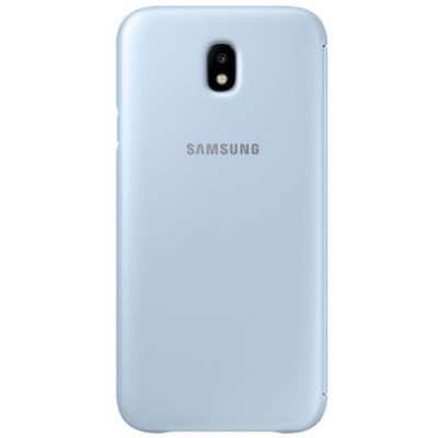 Samsung Galaxy J7 2017 (J730)  originalus Wallet Cover atverčiamas šviesiai mėlynas odinis dėklas - piniginė / Priedai.lt