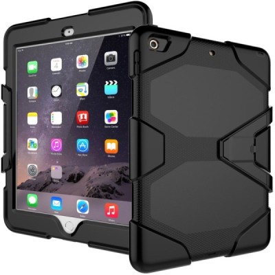 Apple iPad 9.7" 2017 (iPad 9.7" 2018) sustiprintos apsaugos dėklas - juodas - nugarėlė / Priedai.lt