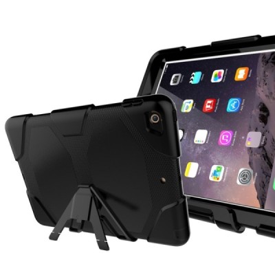 Apple iPad 9.7" 2017 (iPad 9.7" 2018) sustiprintos apsaugos dėklas - juodas - nugarėlė / Priedai.lt
