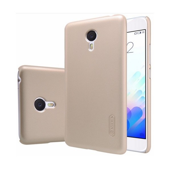 „Nillkin“ Frosted Shield dėklas - auksinis + apsauginė ekrano plėvelė (m3 note)