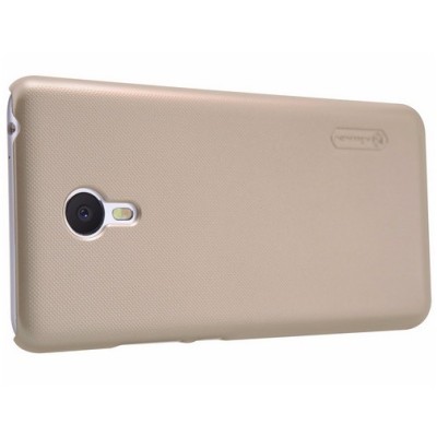 Meizu m3 note Nillkin Frosted Shield auksinis plastikinis dėklas + apsauginė ekrano plėvelė / Priedai.lt