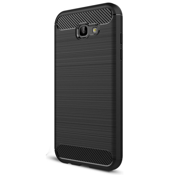„Carbon“ kieto silikono (TPU) dėklas - juodas (Galaxy A7 2017)
