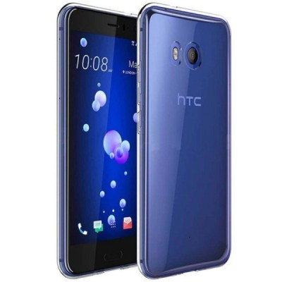 HTC U11 (U11 Dual) skaidrus (permatomas) silikoninis TPU ploniausias pasaulyje bespalvis dėklas / Priedai.lt