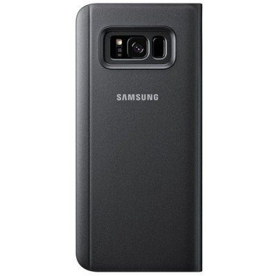 Samsung Galaxy S8+ (G955) originalus Clear View Standing Cover atverčiamas juodas dėklas  / Priedai.lt