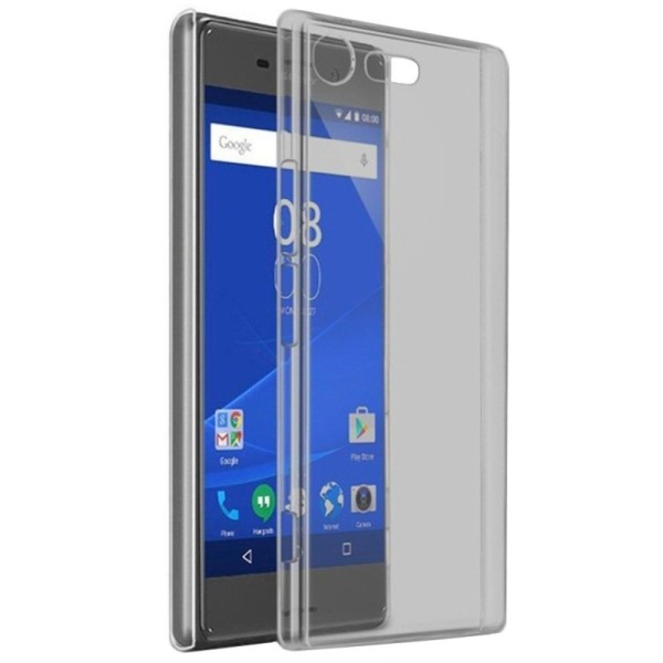 Ploniausias TPU skaidrus dėklas - pilkas (Xperia XZ Premium)