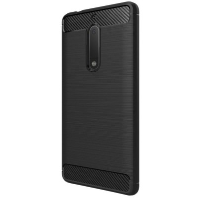 Nokia 5 „Carbon“ kieto silikono TPU juodas dėklas - nugarėlė / Priedai.lt