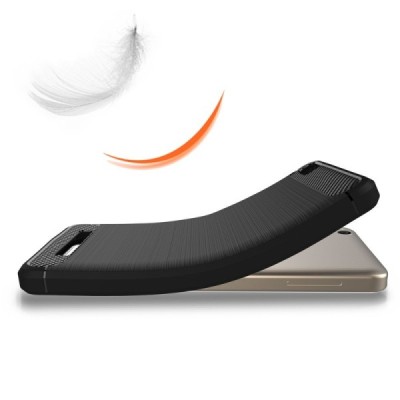Xiaomi Redmi 4A „Carbon“ kieto silikono TPU juodas dėklas - nugarėlė / Priedai.lt