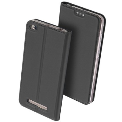 „Dux Ducis“ Skin serijos Xiaomi Redmi 4A juodas odinis atverčiamas dėklas / Priedai.lt