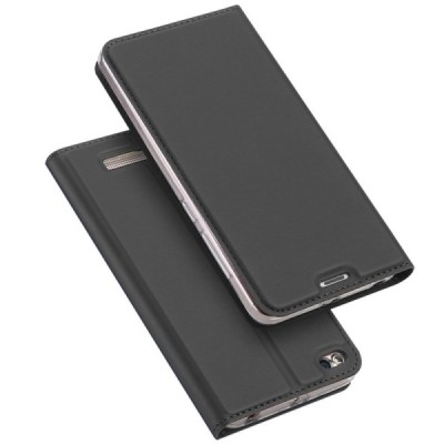 „Dux Ducis“ Skin serijos Xiaomi Redmi 4A juodas odinis atverčiamas dėklas / Priedai.lt