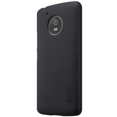 Motorola Moto G 5 kartos (Gen 5) Nillkin Frosted Shield juodas plastikinis dėklas + apsauginė ekrano plėvelė / Priedai.lt