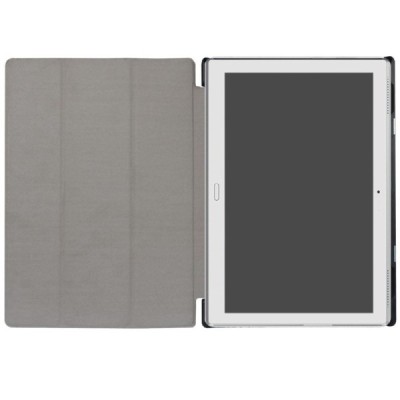 Lenovo Tab410 Plus (TB-X704F) atverčiamas juodas odinis dėklas (sulankstomas) / Priedai.lt
