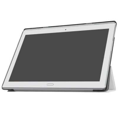 Lenovo Tab410 Plus (TB-X704F) atverčiamas baltas odinis dėklas (sulankstomas) / Priedai.lt