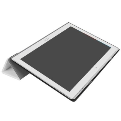 Lenovo Tab410 Plus (TB-X704F) atverčiamas baltas odinis dėklas (sulankstomas) / Priedai.lt
