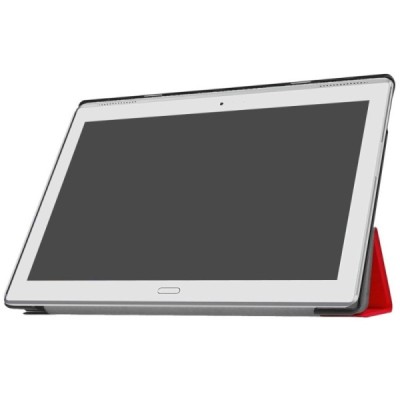 Lenovo Tab410 Plus (TB-X704F) atverčiamas raudonas odinis dėklas (sulankstomas) / Priedai.lt