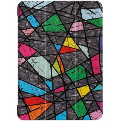 Lenovo Tab410 Plus (TB-X704F) atverčiamas spalvotas, pilkas odinis dėklas - knygutė / Priedai.lt