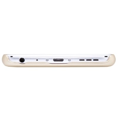 Meizu m5 note Nillkin Frosted Shield auksinis plastikinis dėklas + apsauginė ekrano plėvelė / Priedai.lt