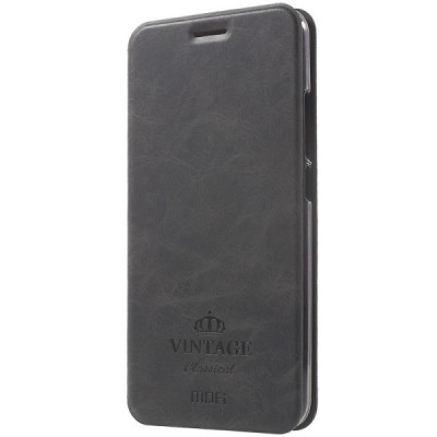 „Mofi“ Vintage serijos Meizu m5 note juodas odinis atverčiamas dėklas / Priedai.lt